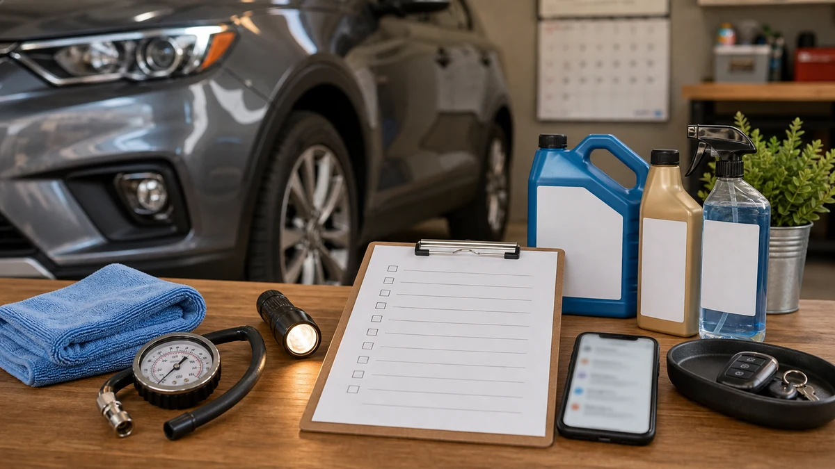 How to Build a Monthly Auto Care Routine realistic editorial image for GuideTo Auto Care