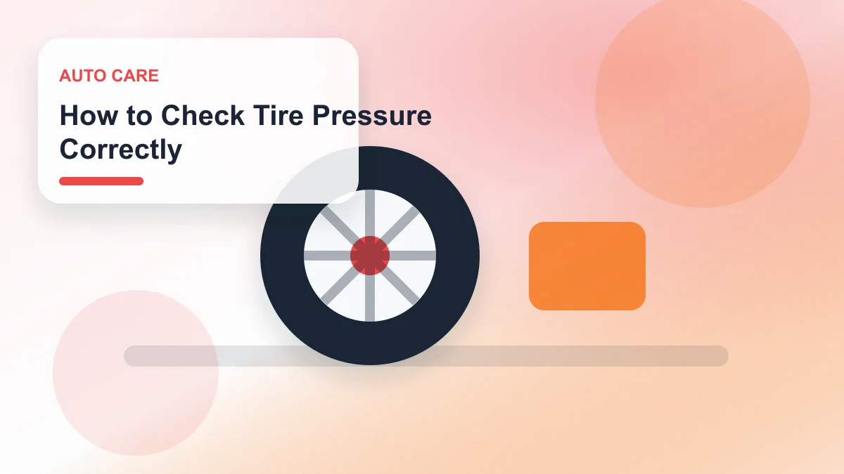 How to Check Tire Pressure Correctly realistic editorial image for GuideTo Auto Care