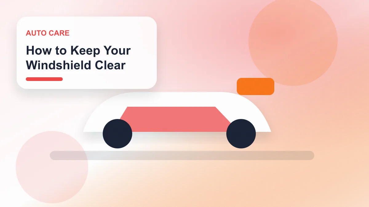 How to Keep Your Windshield Clear realistic editorial image for GuideTo Auto Care