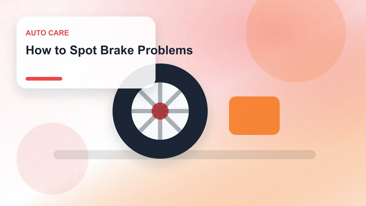 How to Spot Brake Problems realistic editorial image for GuideTo Auto Care