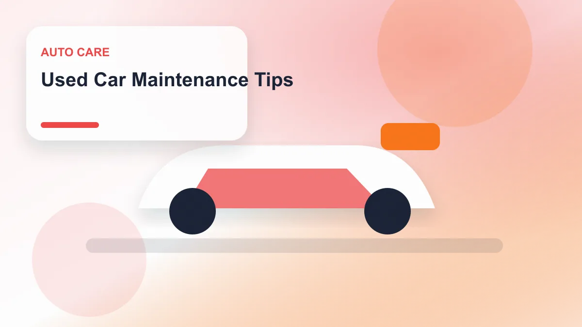 Used Car Maintenance Tips realistic editorial image for GuideTo Auto Care