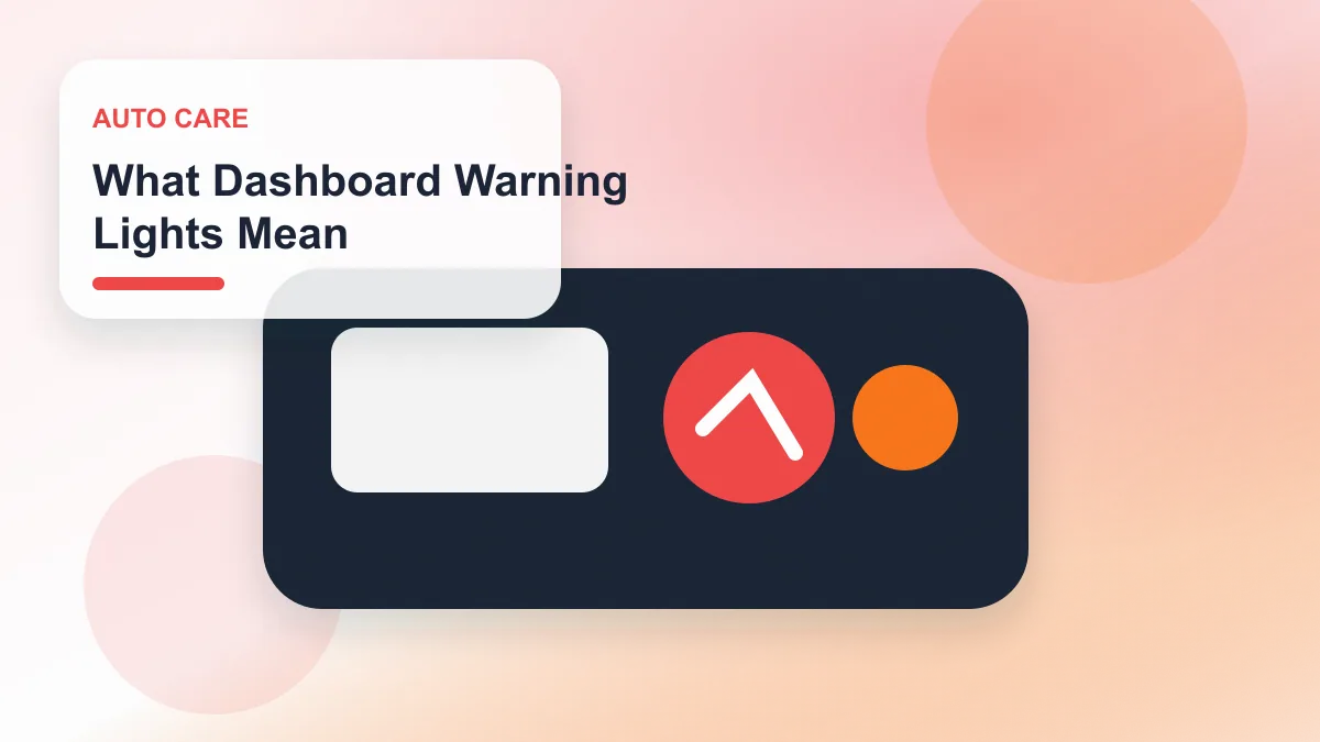 What Dashboard Warning Lights Mean realistic editorial image for GuideTo Auto Care