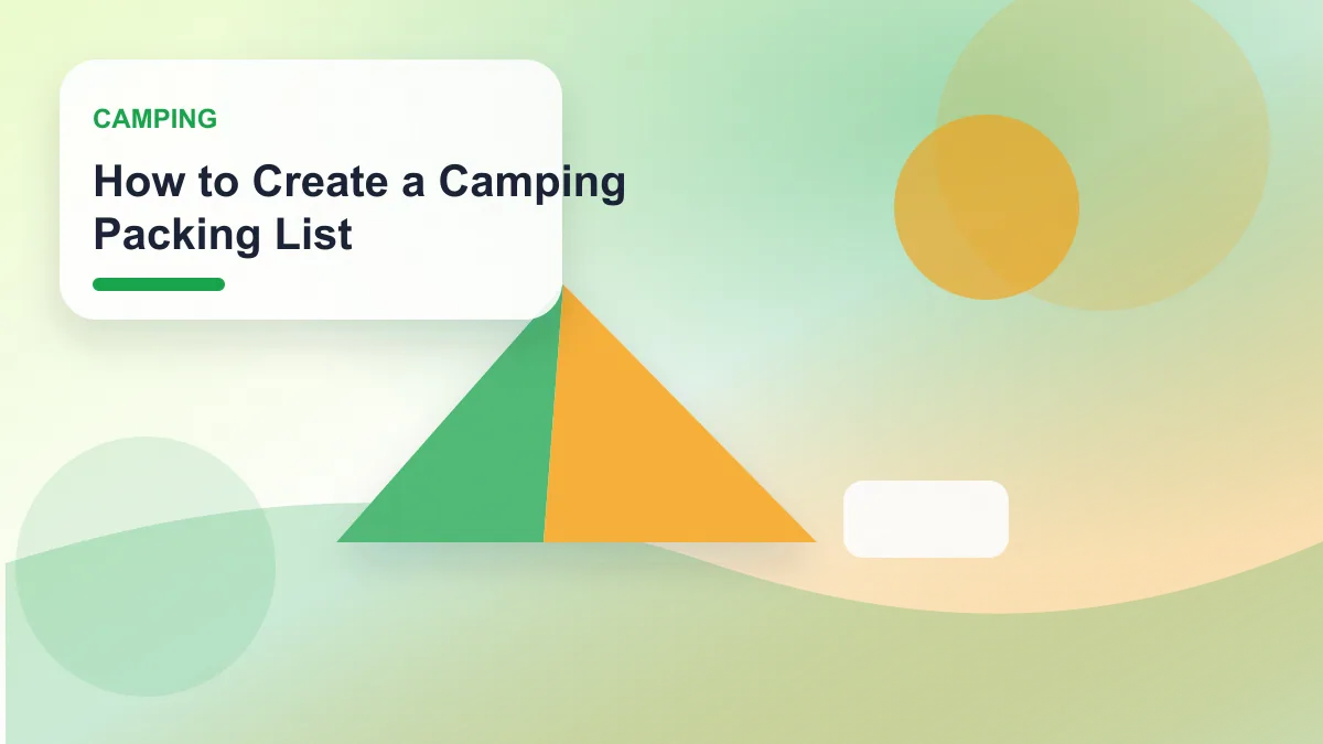 How to Create a Camping Packing List realistic editorial image for GuideTo Camping