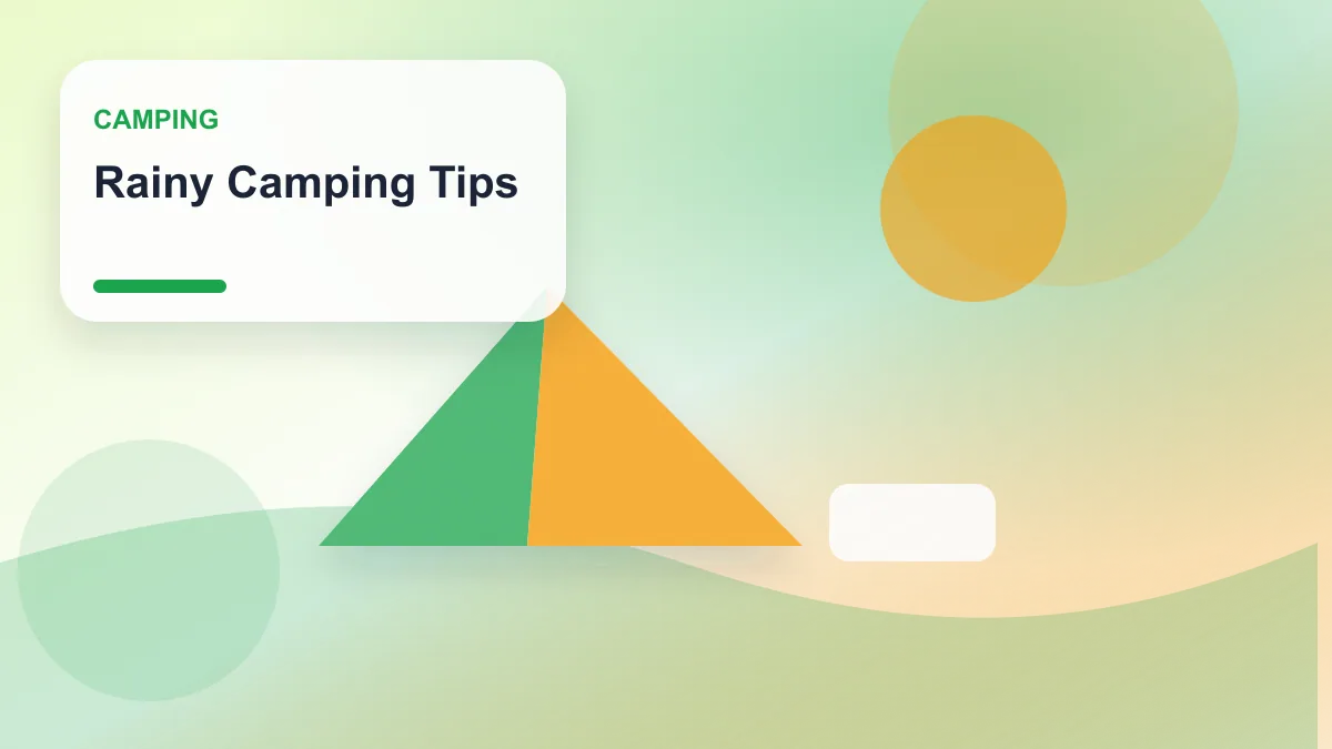 Rainy Camping Tips realistic editorial image for GuideTo Camping