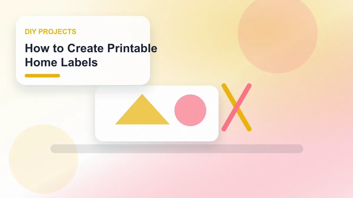 How to Create Printable Home Labels realistic editorial image for GuideTo DIY Projects