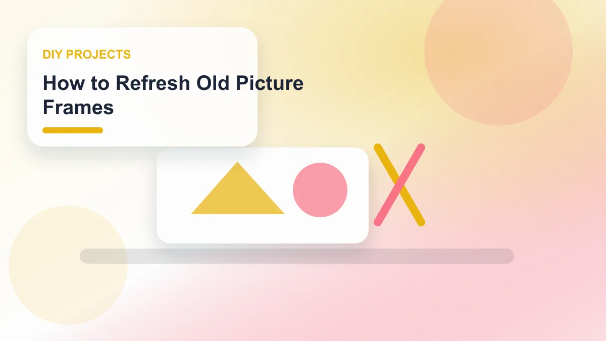 How to Refresh Old Picture Frames realistic editorial image for GuideTo DIY Projects