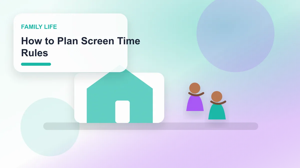 How to Plan Screen Time Rules realistic editorial image for GuideTo Family Life