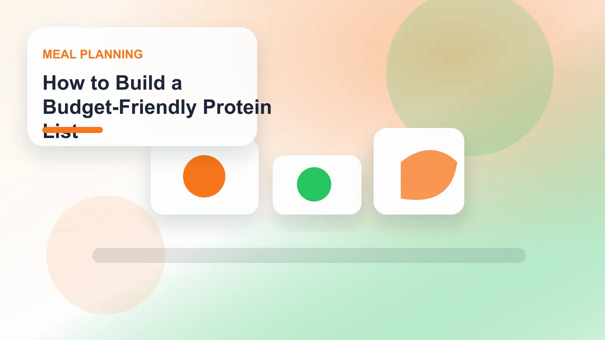 How to Build a Budget-Friendly Protein List realistic editorial image for GuideTo Meal Planning