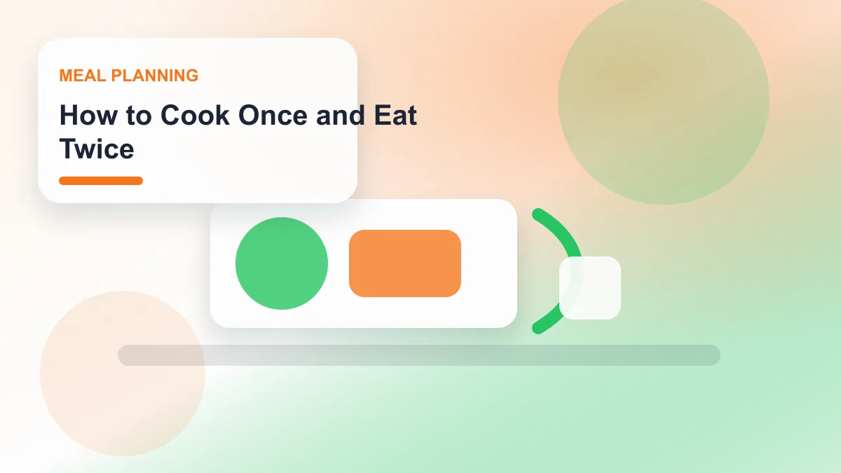 How to Cook Once and Eat Twice realistic editorial image for GuideTo Meal Planning