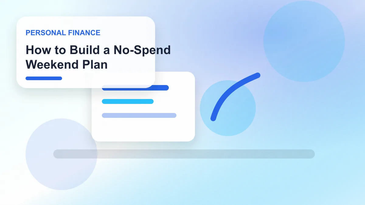 How to Build a No-Spend Weekend Plan realistic editorial image for GuideTo Personal Finance