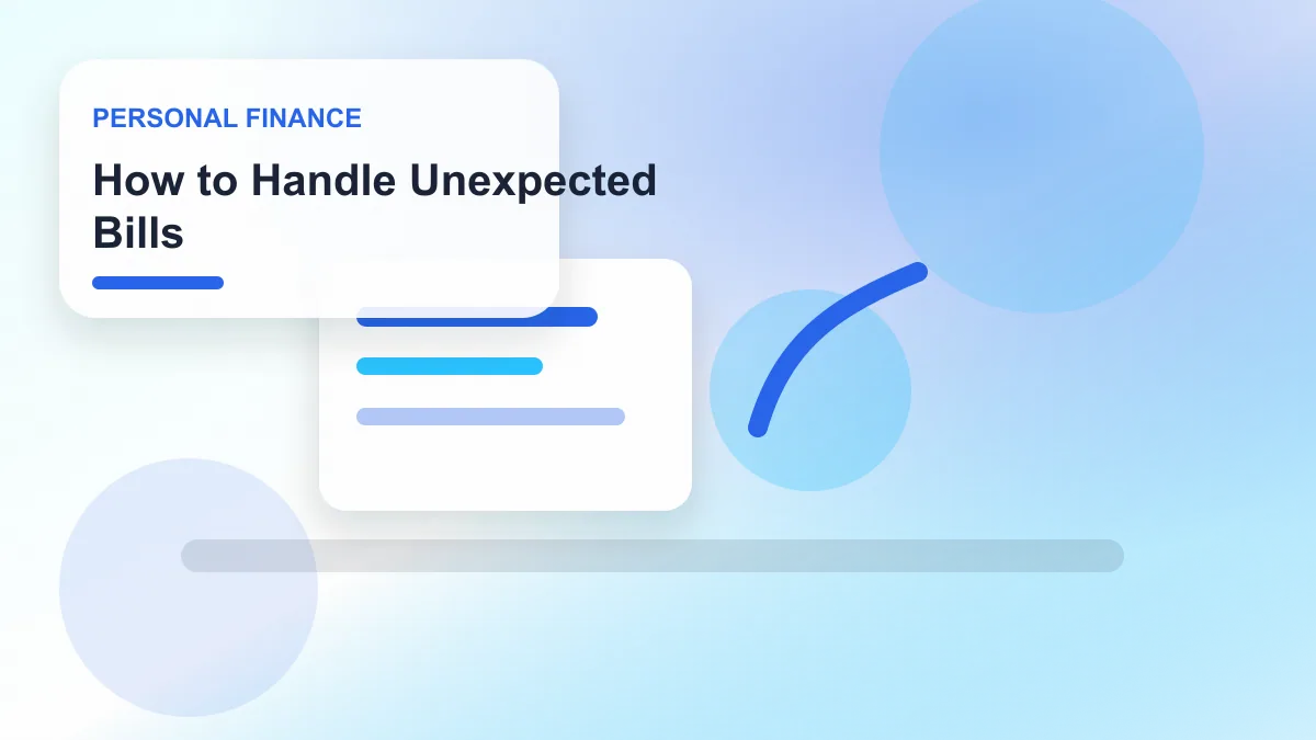 How to Handle Unexpected Bills realistic editorial image for GuideTo Personal Finance