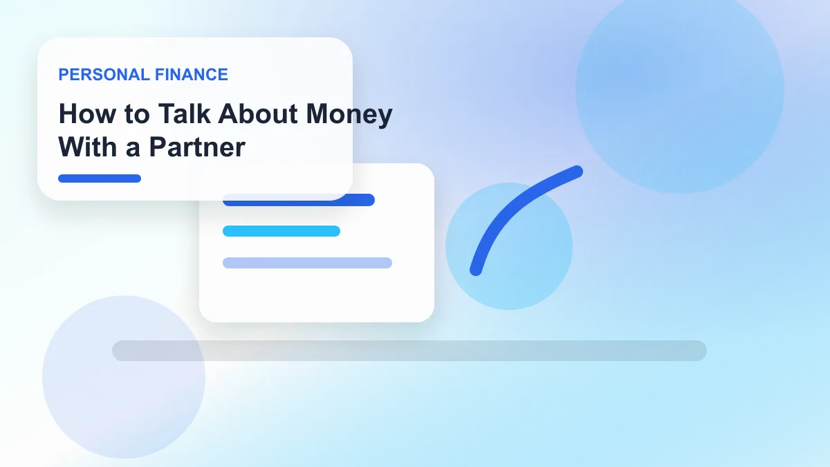How to Talk About Money With a Partner realistic editorial image for GuideTo Personal Finance