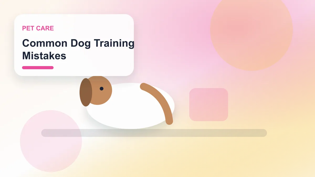 Common Dog Training Mistakes realistic editorial image for GuideTo Pet Care