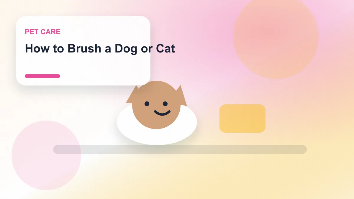 How to Brush a Dog or Cat realistic editorial image for GuideTo Pet Care