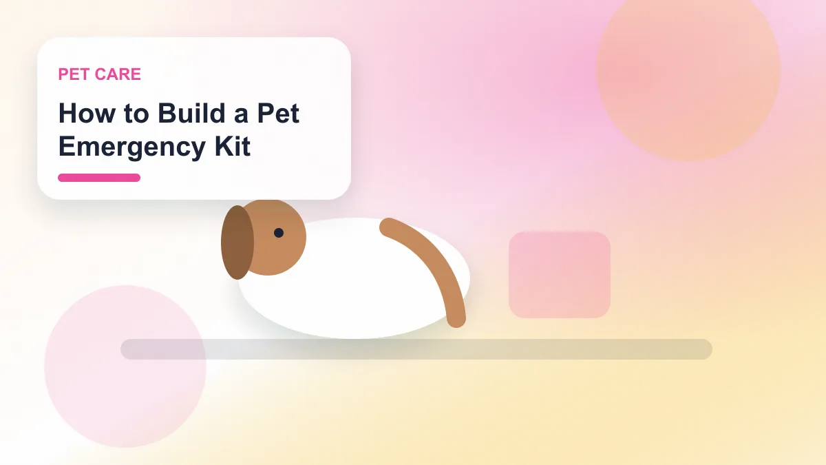 How to Build a Pet Emergency Kit realistic editorial image for GuideTo Pet Care