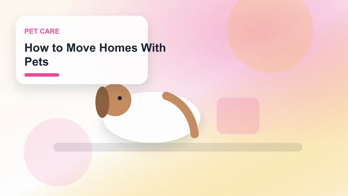How to Move Homes With Pets realistic editorial image for GuideTo Pet Care