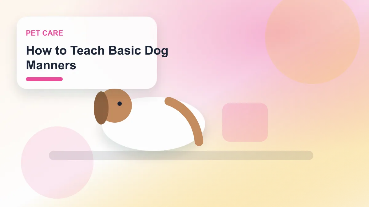 How to Teach Basic Dog Manners realistic editorial image for GuideTo Pet Care
