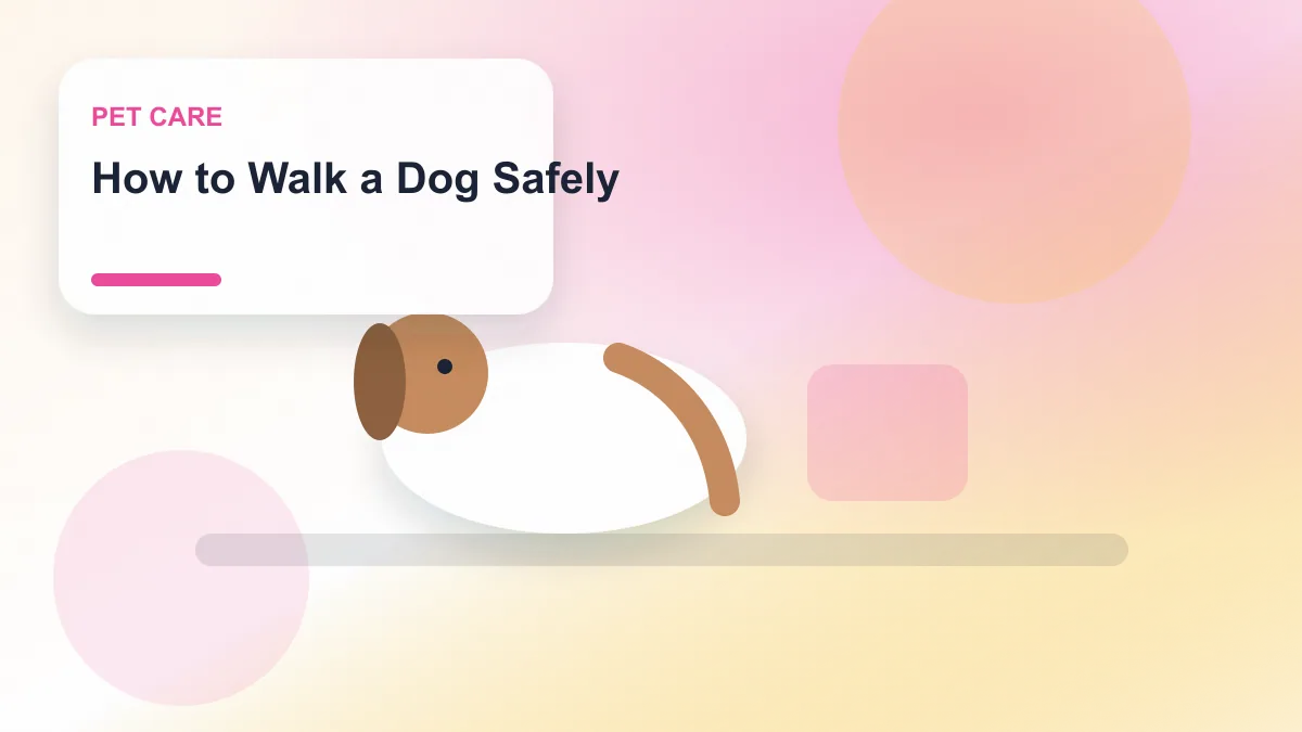 How to Walk a Dog Safely realistic editorial image for GuideTo Pet Care