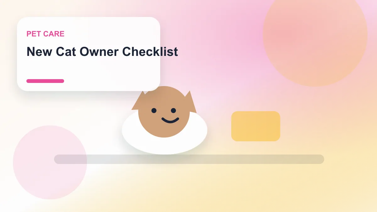 New Cat Owner Checklist realistic editorial image for GuideTo Pet Care