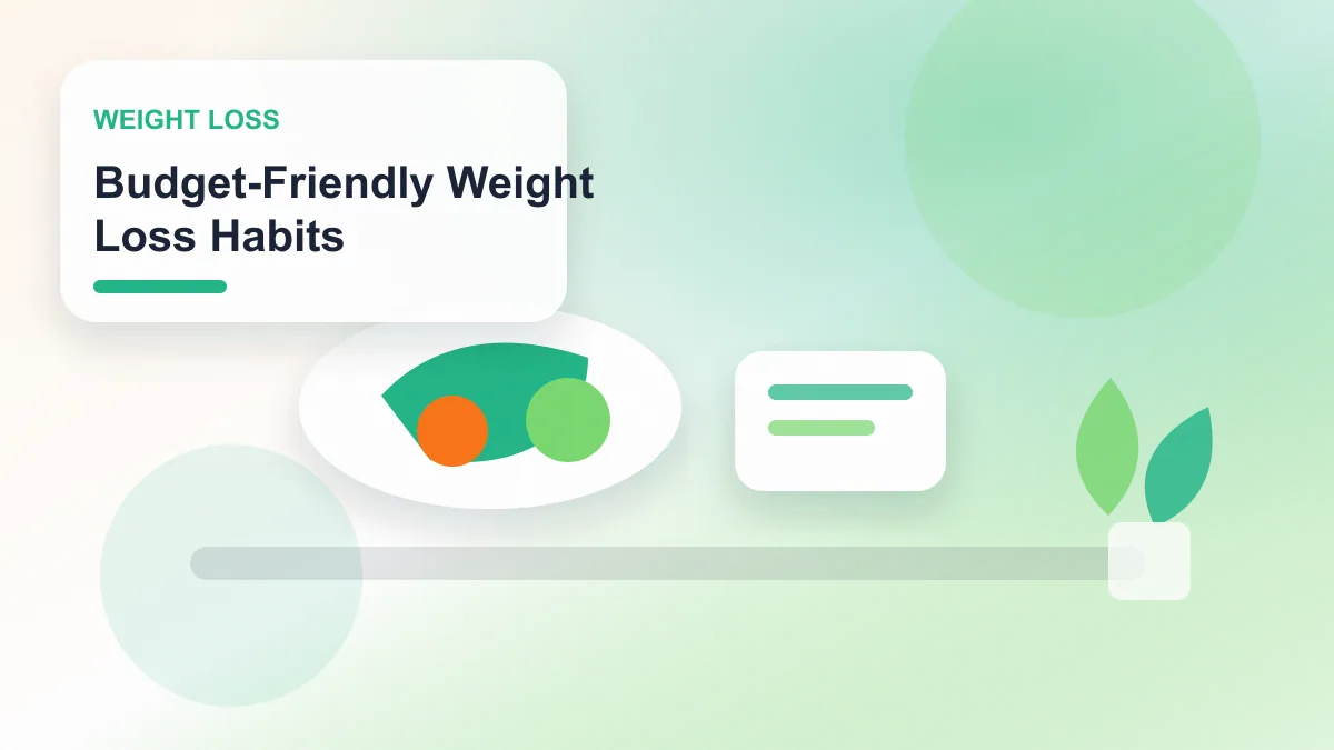 Budget-Friendly Weight Loss Habits realistic editorial image for GuideTo Weight Loss