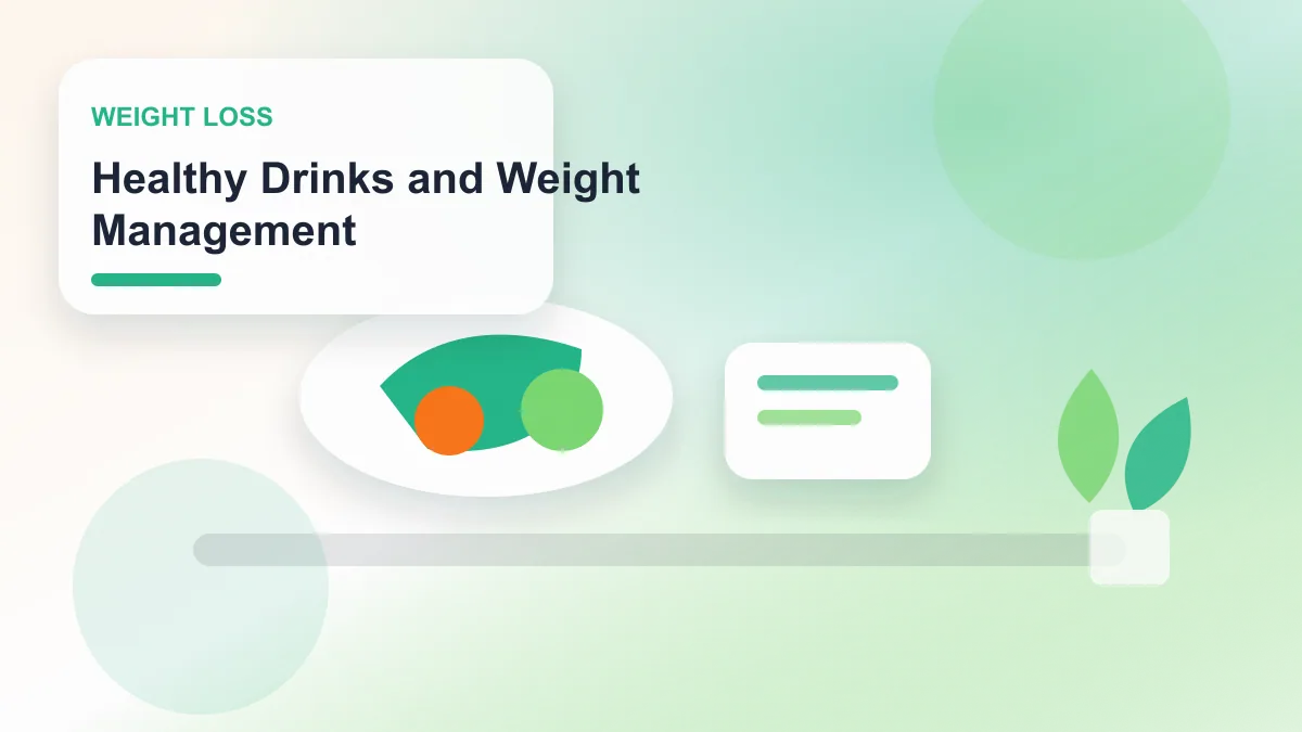 Healthy Drinks and Weight Management realistic editorial image for GuideTo Weight Loss