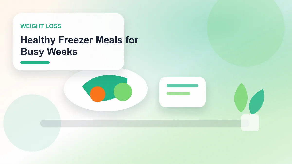 Healthy Freezer Meals for Busy Weeks realistic editorial image for GuideTo Weight Loss
