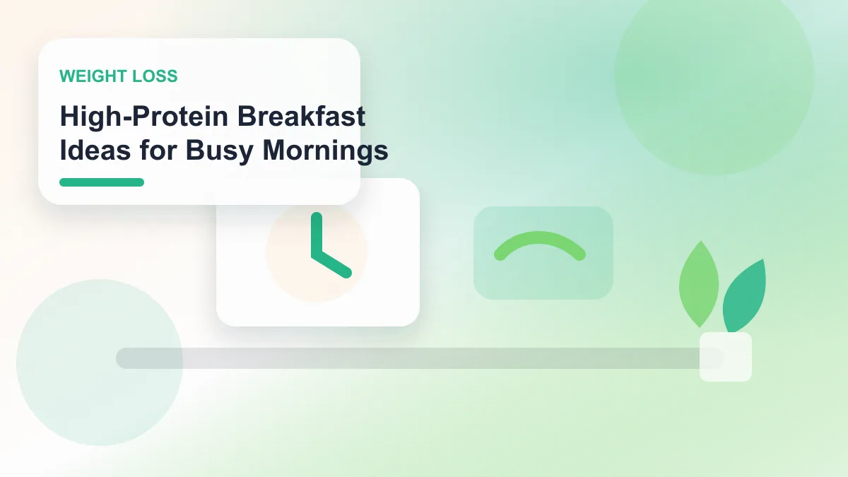 High-Protein Breakfast Ideas for Busy Mornings realistic editorial image for GuideTo Weight Loss