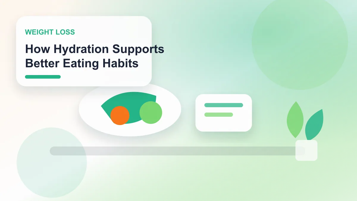 How Hydration Supports Better Eating Habits realistic editorial image for GuideTo Weight Loss