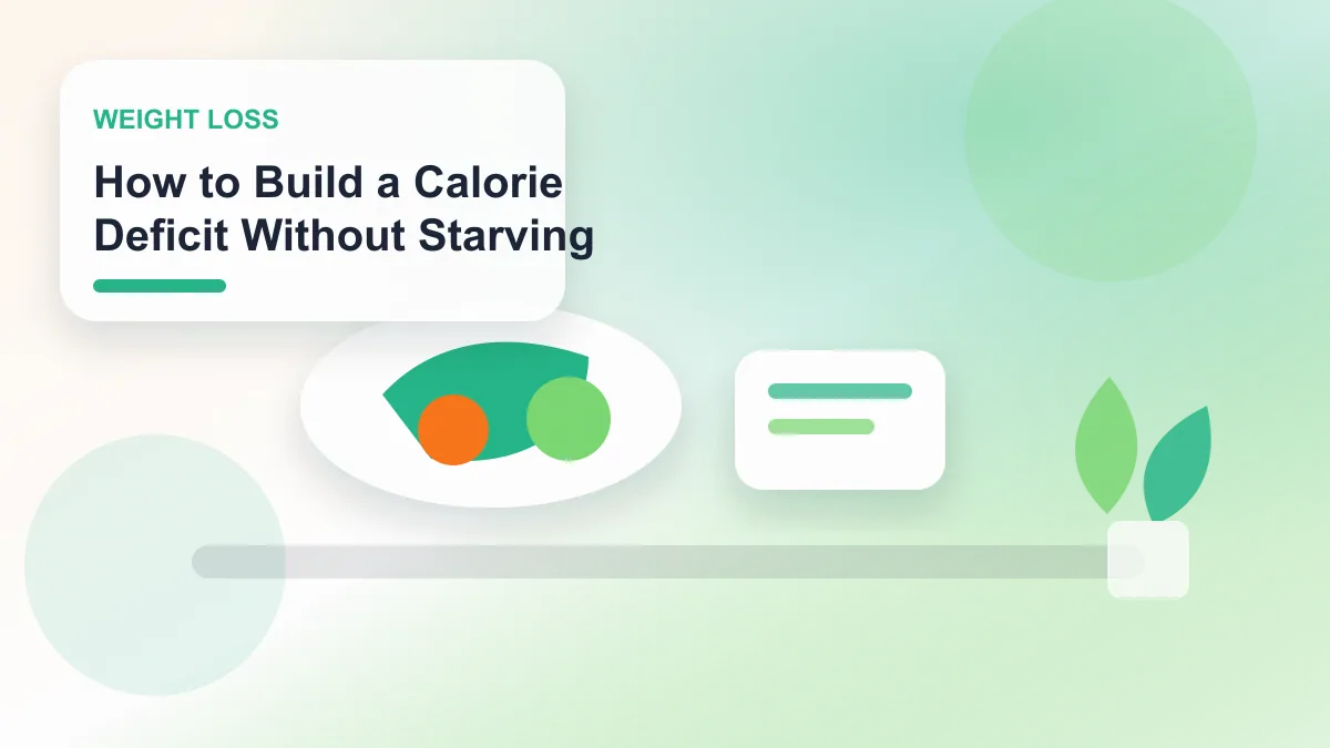 How to Build a Calorie Deficit Without Starving realistic editorial image for GuideTo Weight Loss