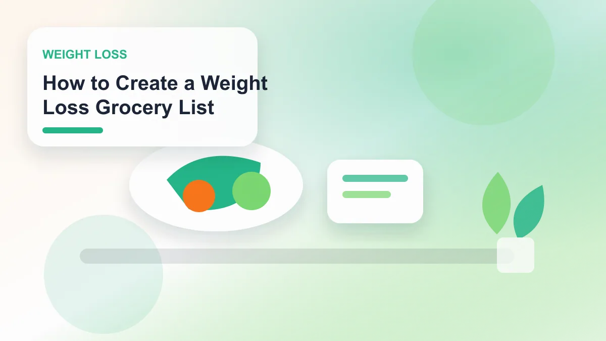 How to Create a Weight Loss Grocery List realistic editorial image for GuideTo Weight Loss