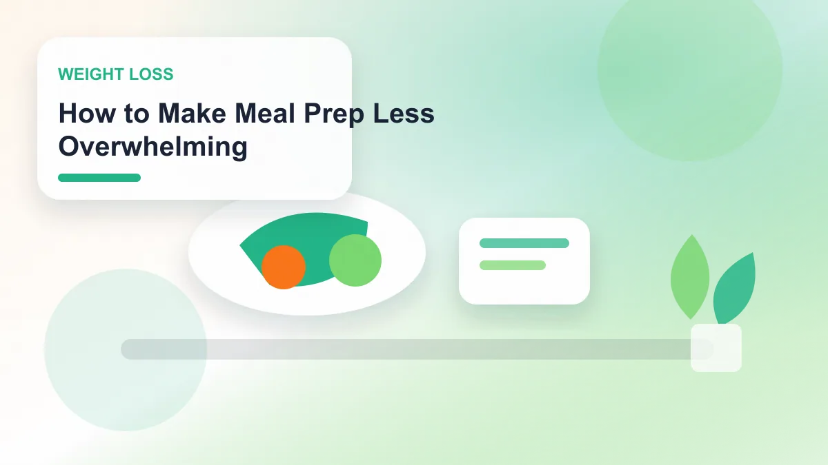 How to Make Meal Prep Less Overwhelming realistic editorial image for GuideTo Weight Loss