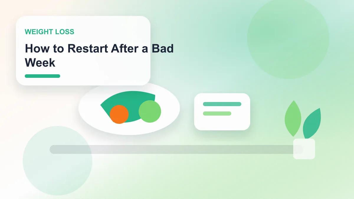 How to Restart After a Bad Week realistic editorial image for GuideTo Weight Loss