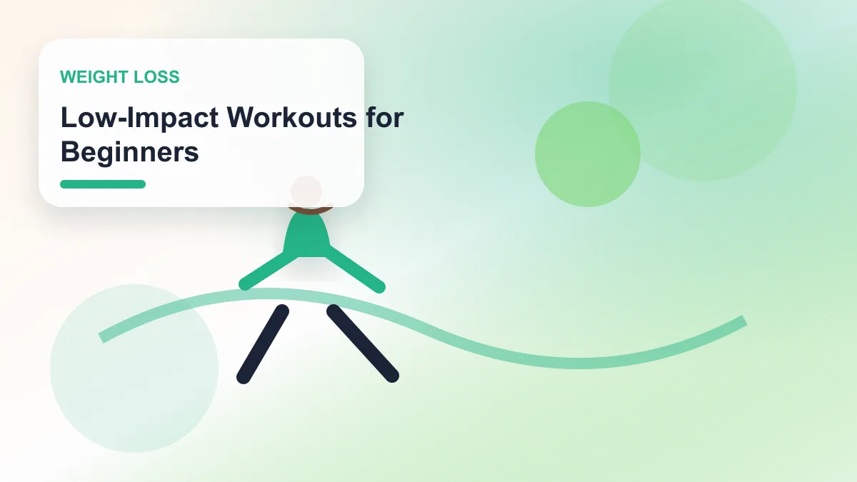 Low-Impact Workouts for Beginners realistic editorial image for GuideTo Weight Loss