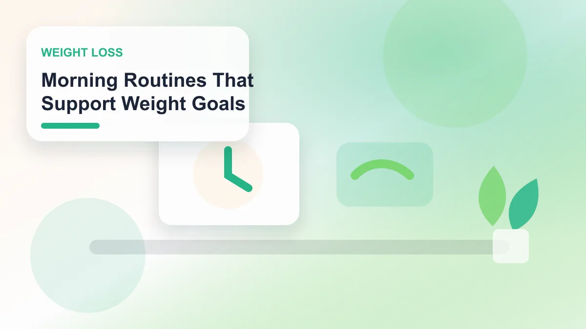 Morning Routines That Support Weight Goals realistic editorial image for GuideTo Weight Loss