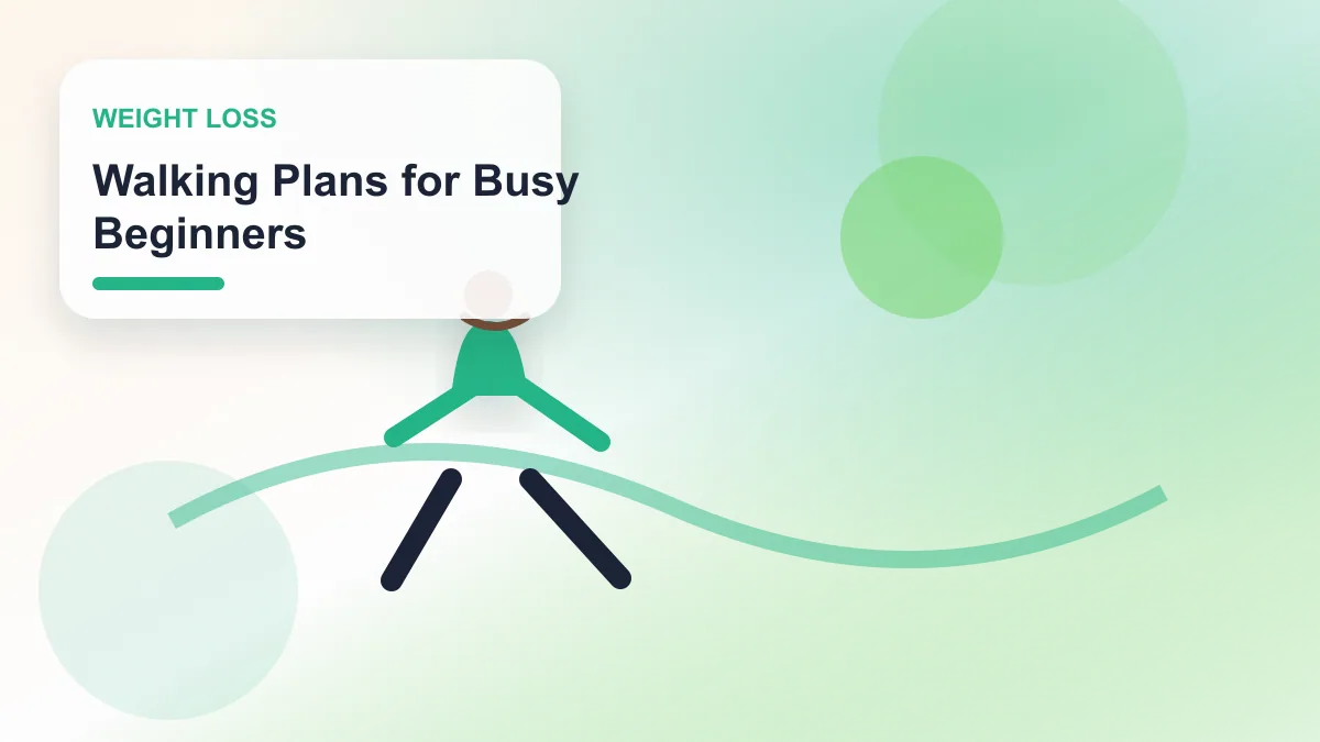 Walking Plans for Busy Beginners realistic editorial image for GuideTo Weight Loss